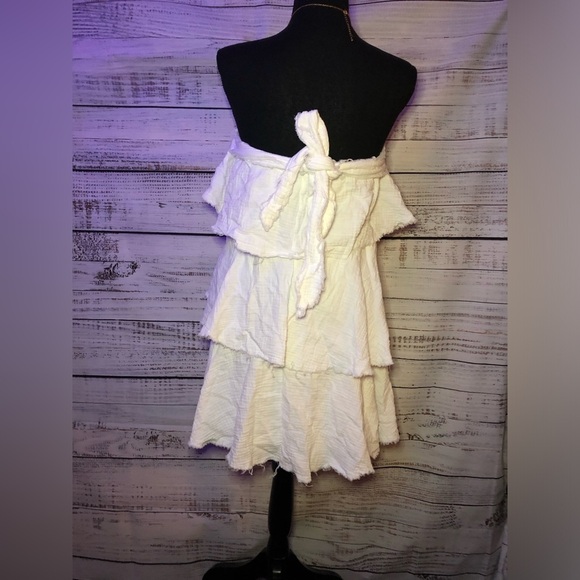 White Strapless Mini Dress NWOT size Large - Picture 12 of 16